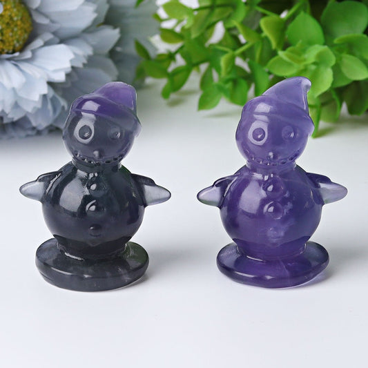 2.3" Fluorite Snowman Crystal Carvings Crystal wholesale suppliers