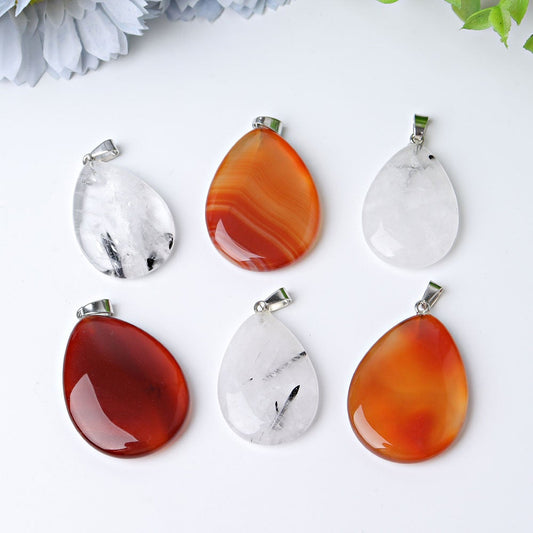 1.5" Carnelian Black Tourmaline Water Drop Pendant Crystal wholesale suppliers