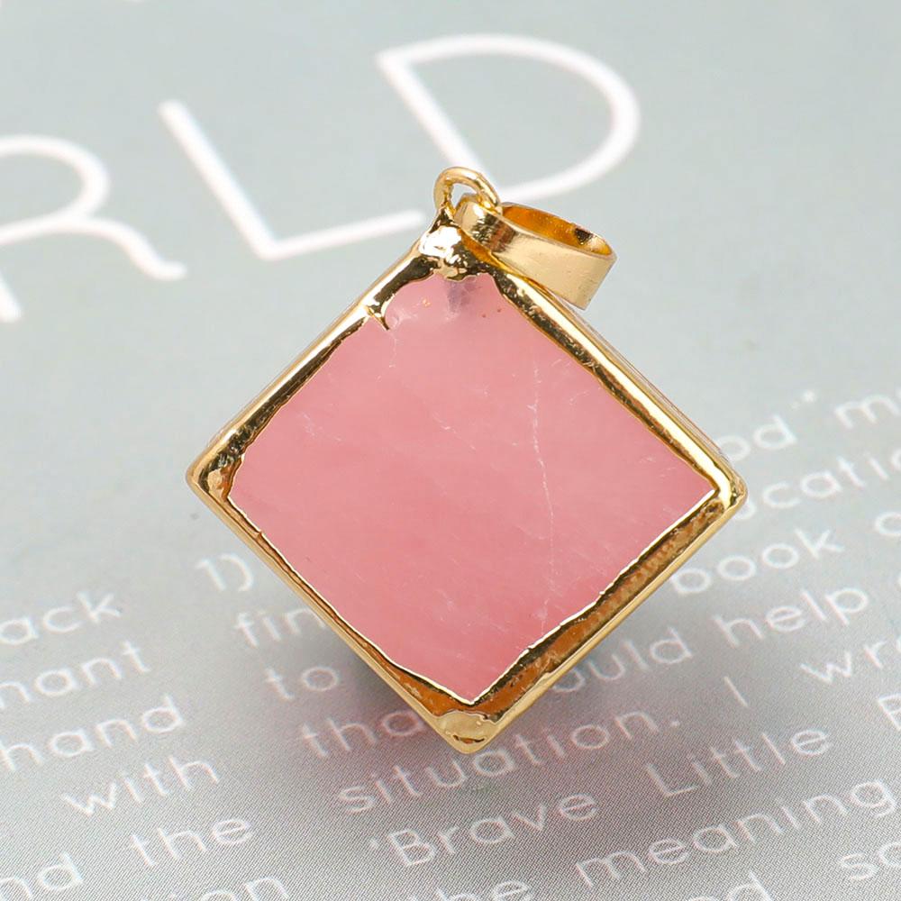 Rose Quartz Cube Pendant Crystal wholesale suppliers