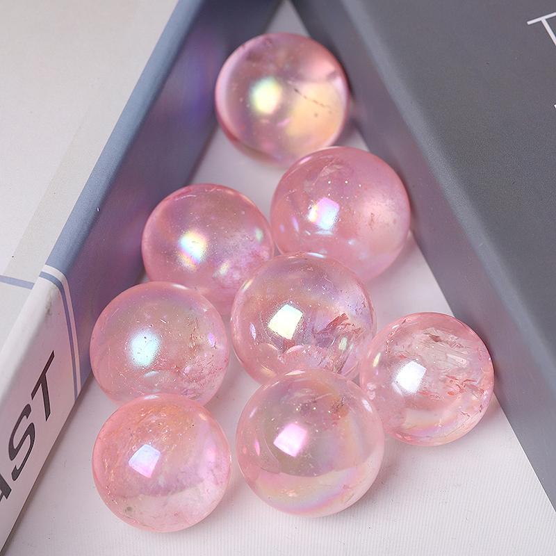 0.25kg Aura Rose Quartz Sphere Crystal wholesale suppliers