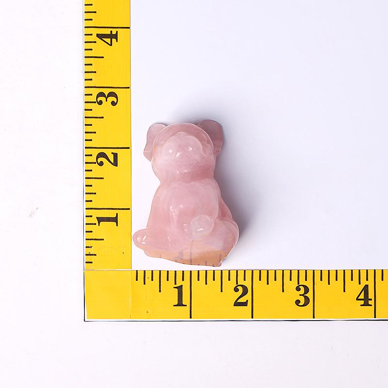 Rose Quartz Dog Crystal Carvings Crystal wholesale suppliers