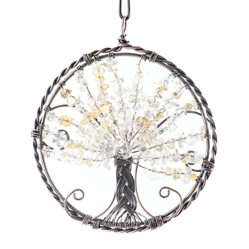 Healing Crystal Jewelry Tree of Life Wire Wrapped Pendant Crystal wholesale suppliers