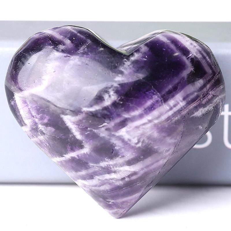 2.0-2.5"Dream Amethyst Heart Shape Crystal Carvings Crystal wholesale suppliers