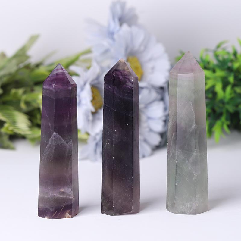 Natural Rainbow Fluorite Points Crystal Tower for Collection Crystal wholesale suppliers