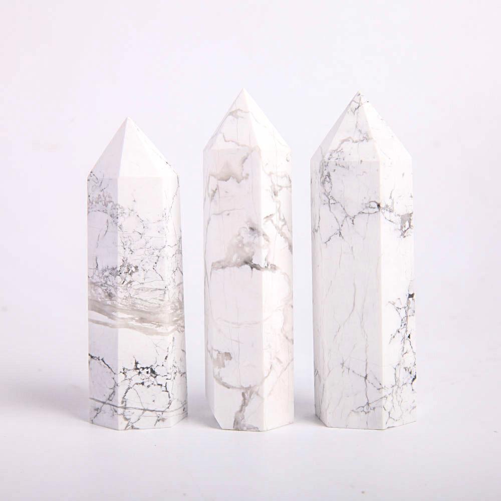 Set of 3 Howlite Crystal Point Crystal wholesale suppliers