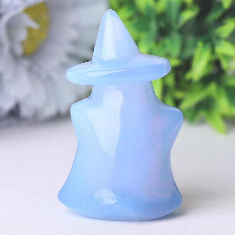 2.5" Blue Pink White Opalite Ghost Crystal Carvings for Halloween Crystal wholesale suppliers