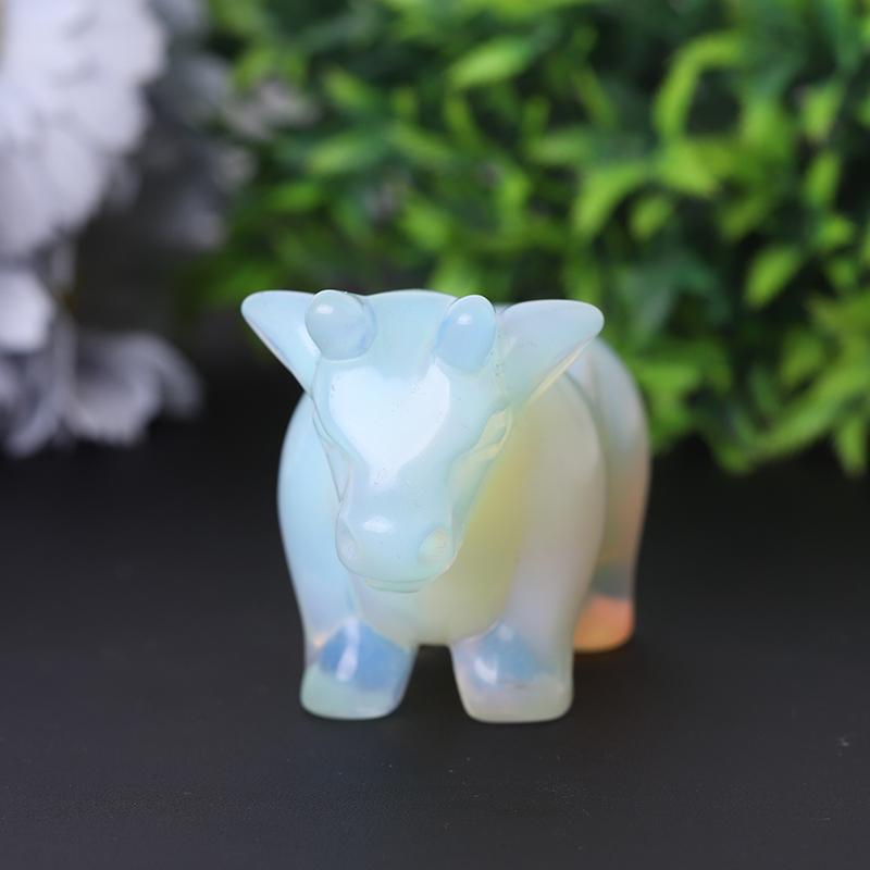 3.5" Opalite Cow Crystal Carving