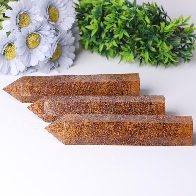 7.5'' High Quality Calligraphy Jasper Tower for Healing Crystal wholesale suppliers