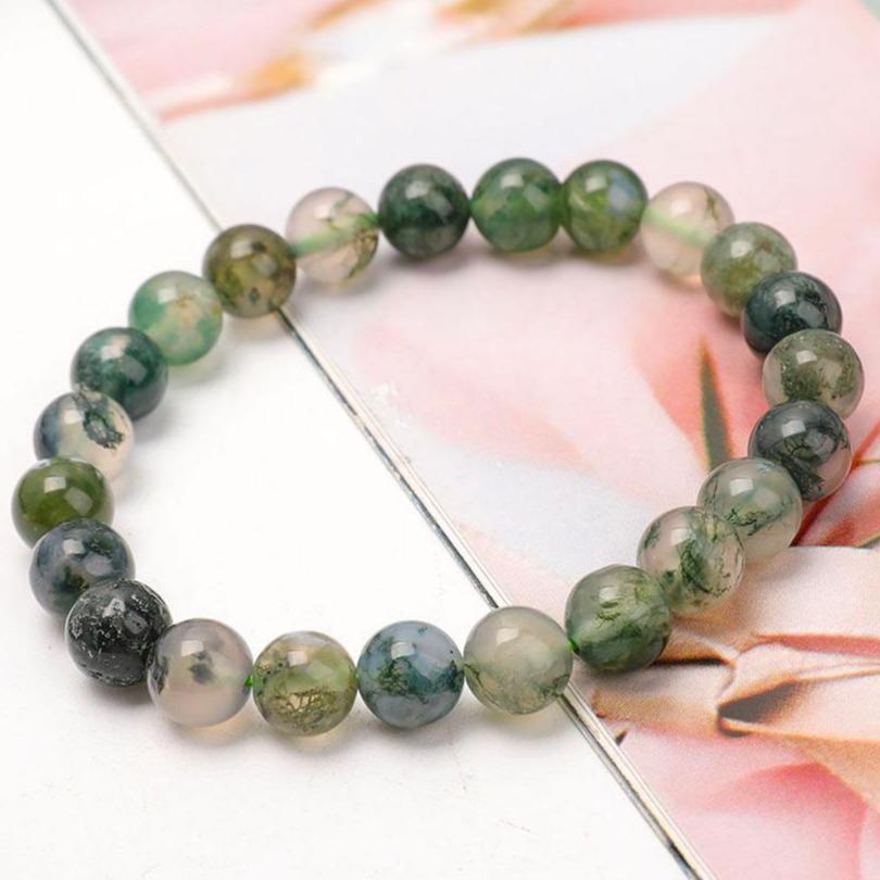 8mm Moss Agate Bracelet Crystal wholesale suppliers