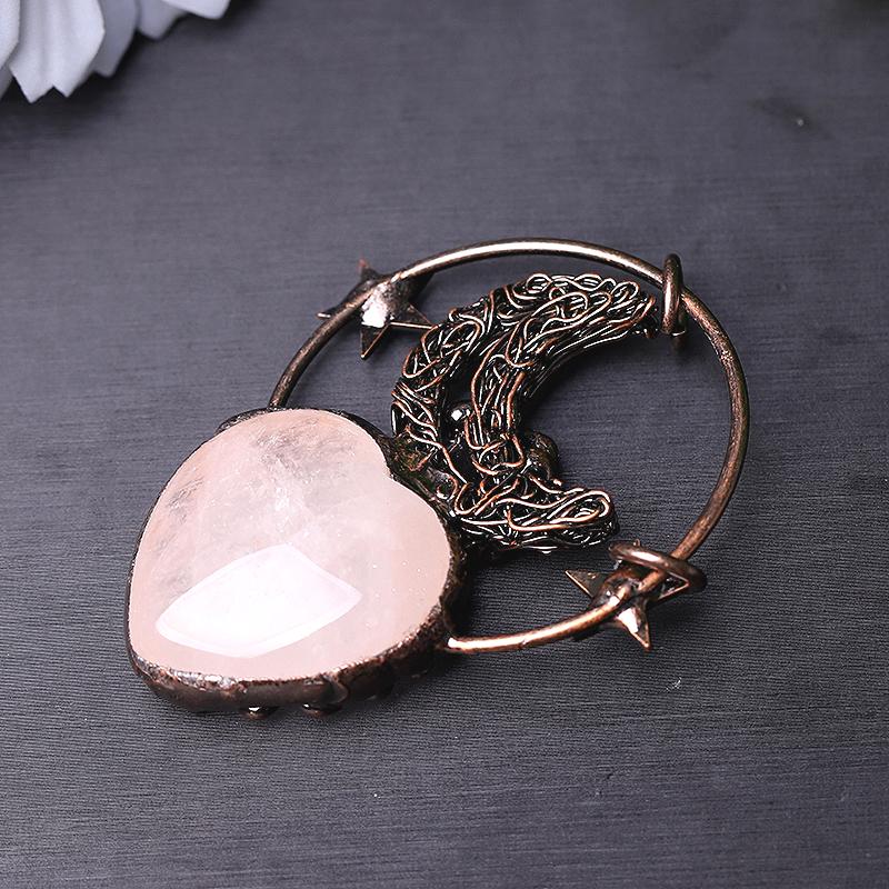 Rose Quartz Pendant for Jewelry DIY Crystal wholesale suppliers