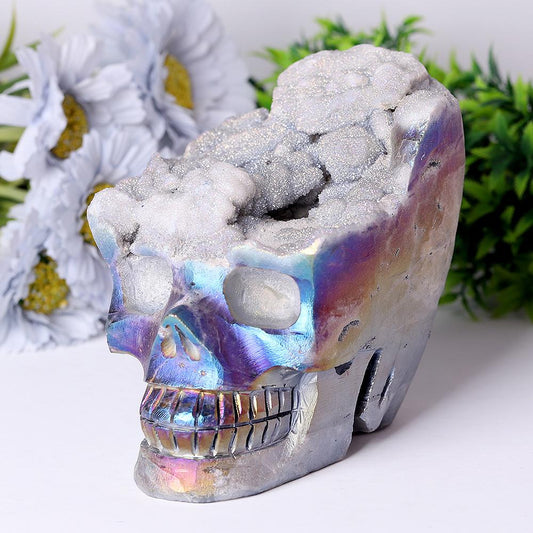 Aura Druzy Crystal Skull Carvings Crystal wholesale suppliers