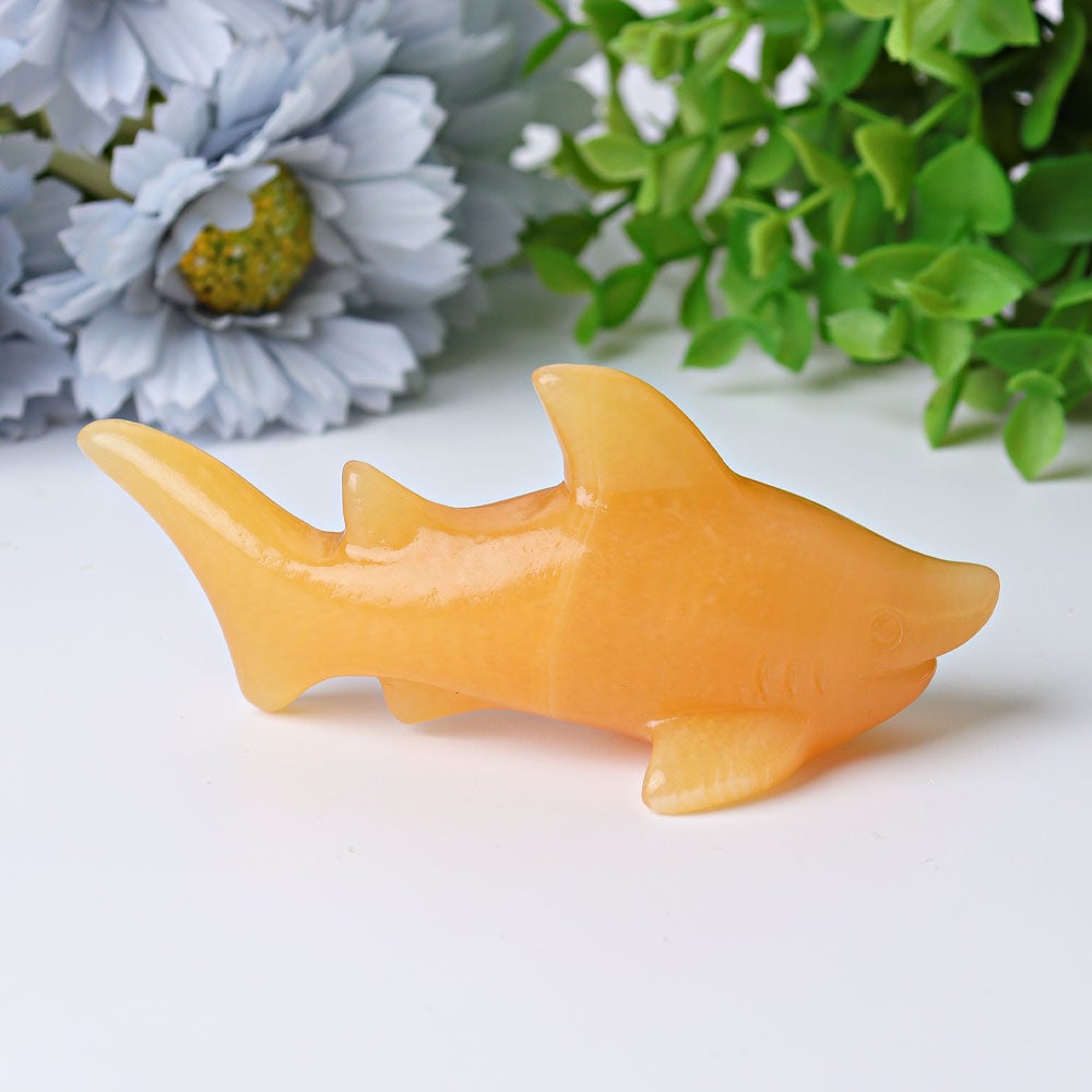 4" Honey Calcite Shark Crystal Carvings Crystal wholesale suppliers