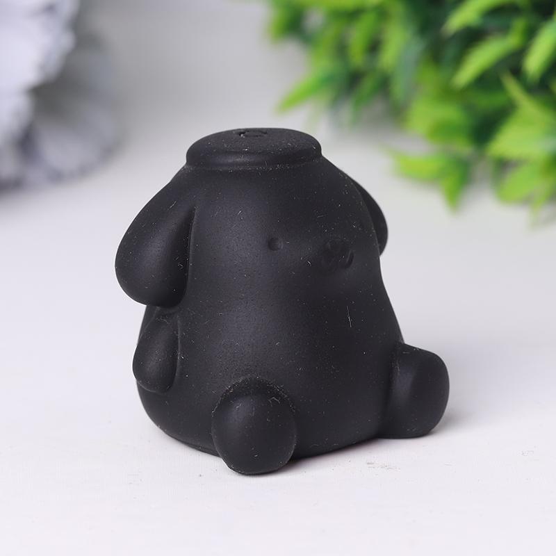 Black Obsidian Pompom Purin Crystal Carvings Crystal wholesale suppliers