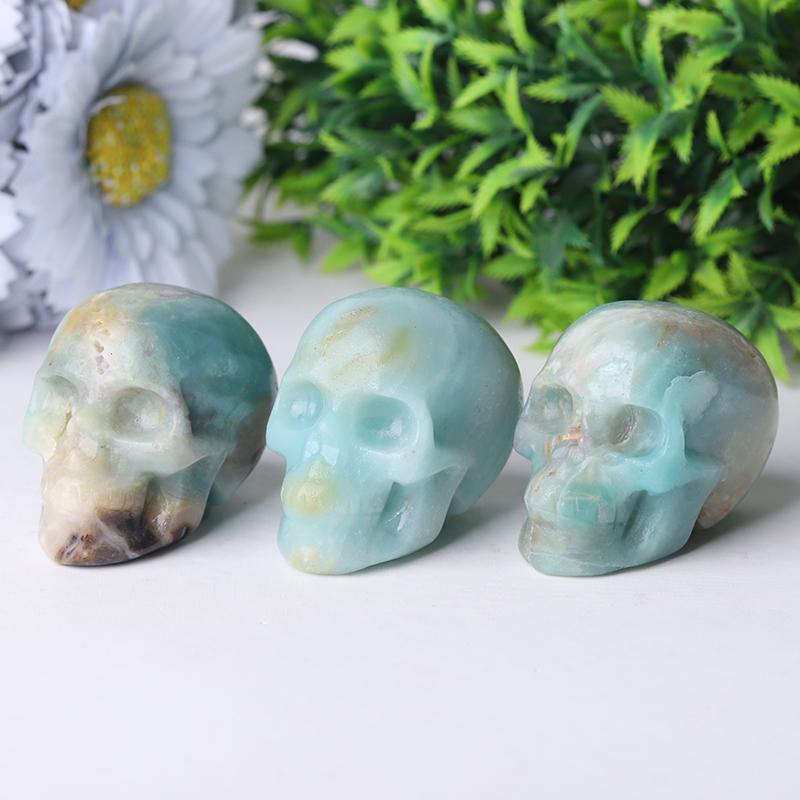 2" Sky Blue Skull Crystal Carvings Crystal wholesale suppliers