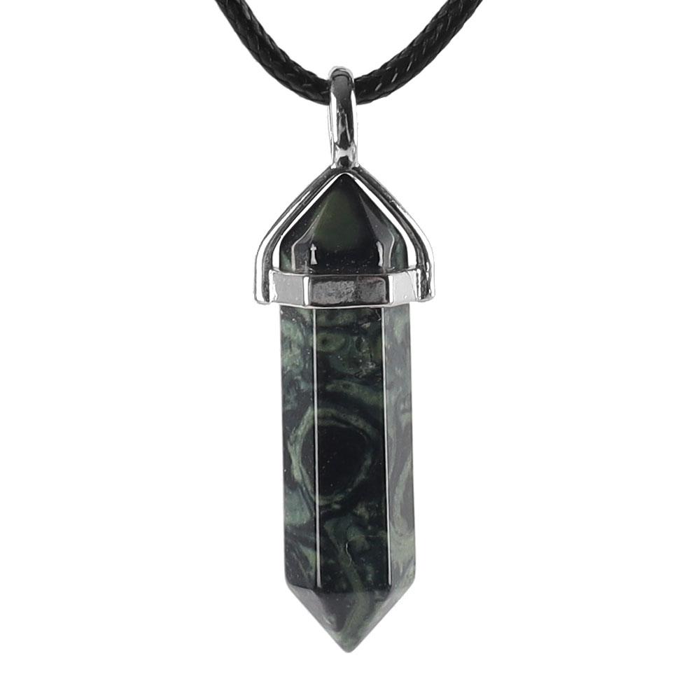 Natural Semi-Precious Gemstone Crystal Healing Hexagonal Point Chakra Pendant Crystal wholesale suppliers