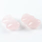 Rose Quartz Double Heart Shape Crystal Carving Free Form