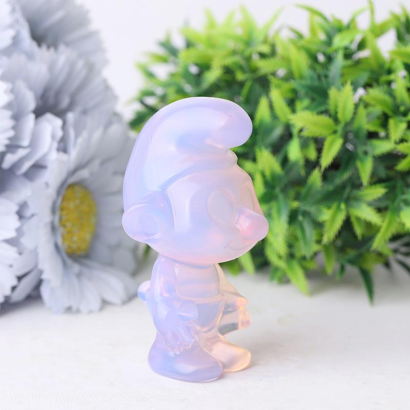 3.18" Pink Opalite Smurfs Crystal Carvings Crystal wholesale suppliers