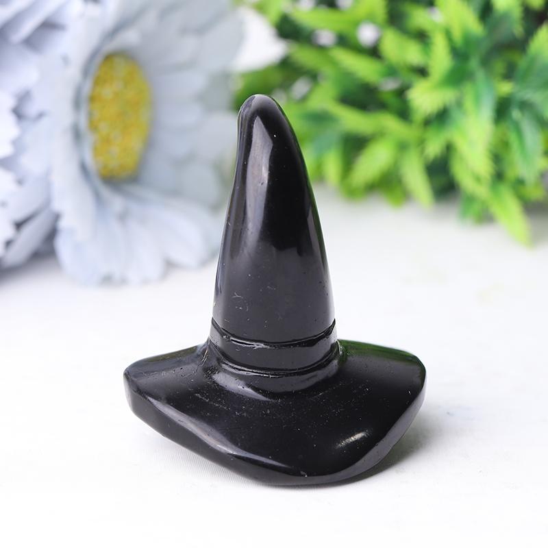 2.25" Black Obsidian Witch's Hat Crystal Carvings Crystal wholesale suppliers