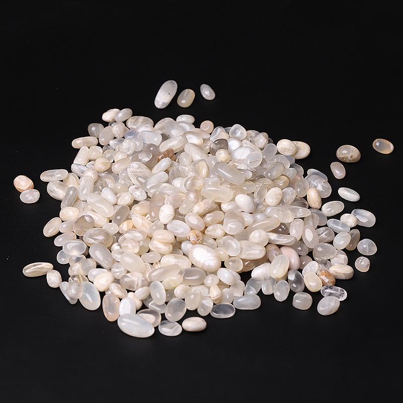 0.1kg Round Shape Natural Moonstone Chips Crystal Chips for Decoration Crystal wholesale suppliers