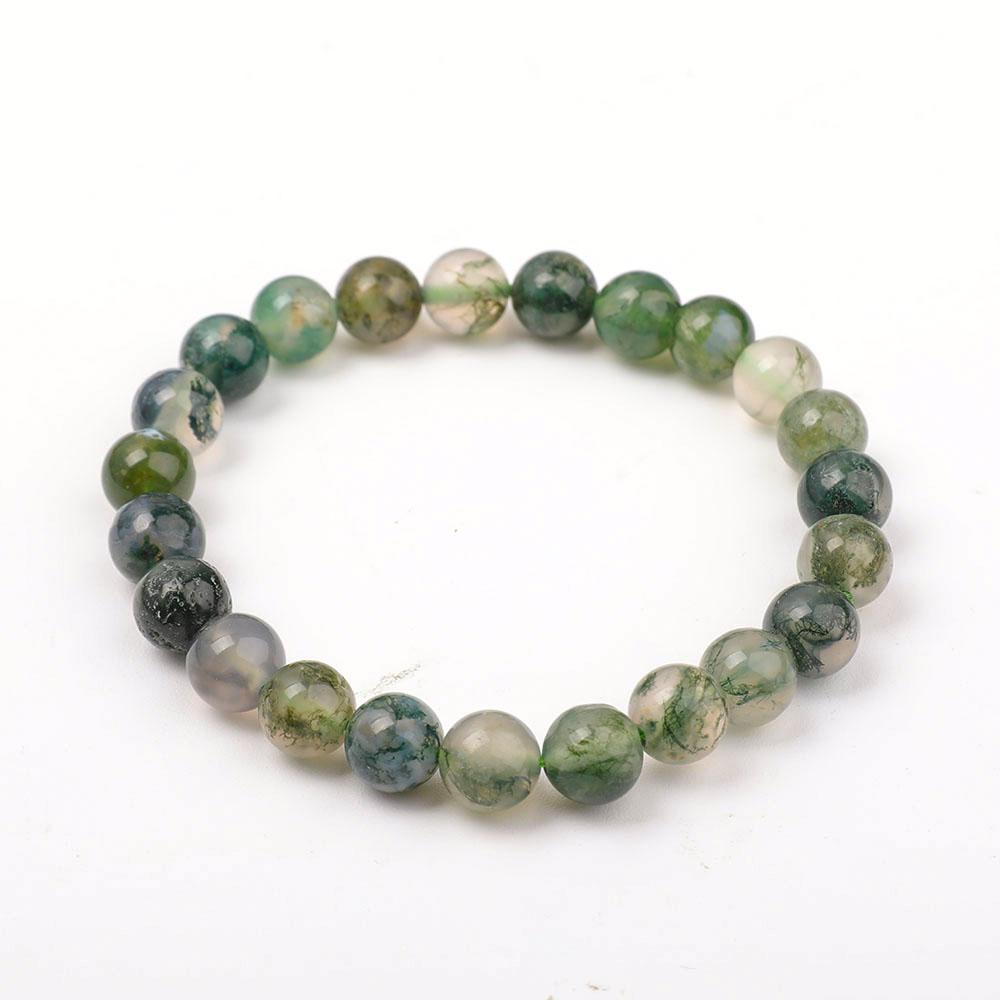 8mm Moss Agate Bracelet Crystal wholesale suppliers