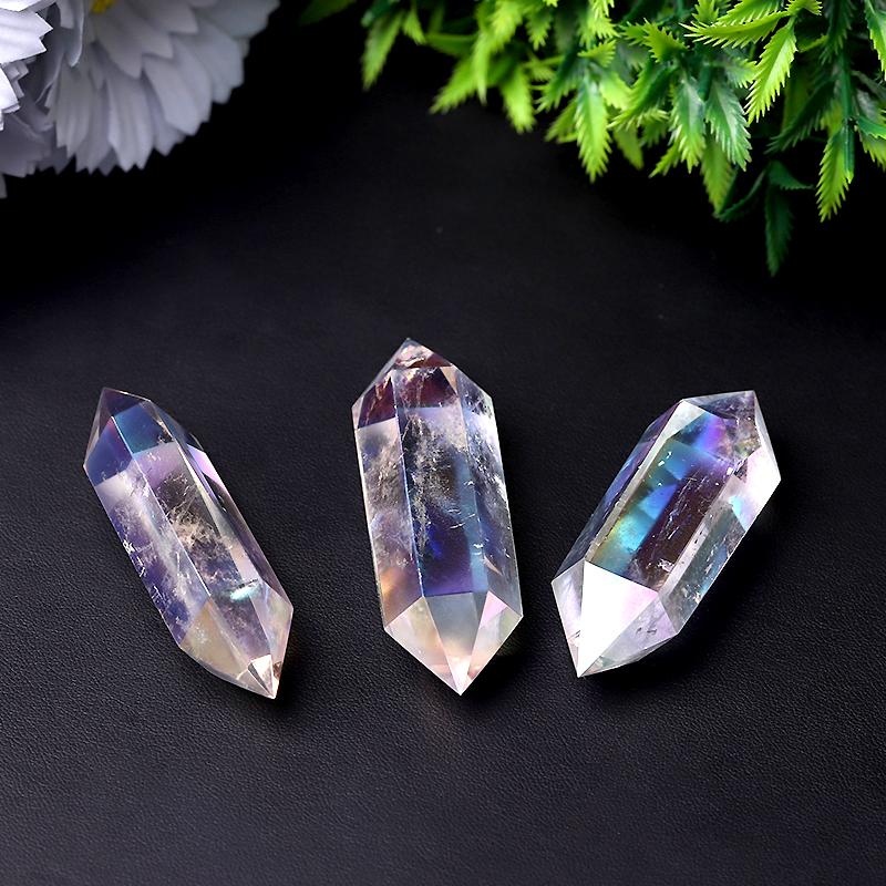 Aura Clear Quartz Double Terminated Point Crystal wholesale suppliers