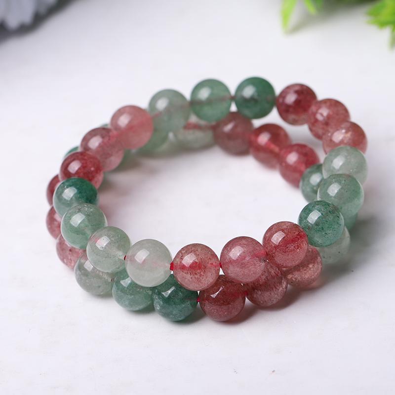 10mm Mixed Strawberry Quartz Bracelet Crystal wholesale suppliers