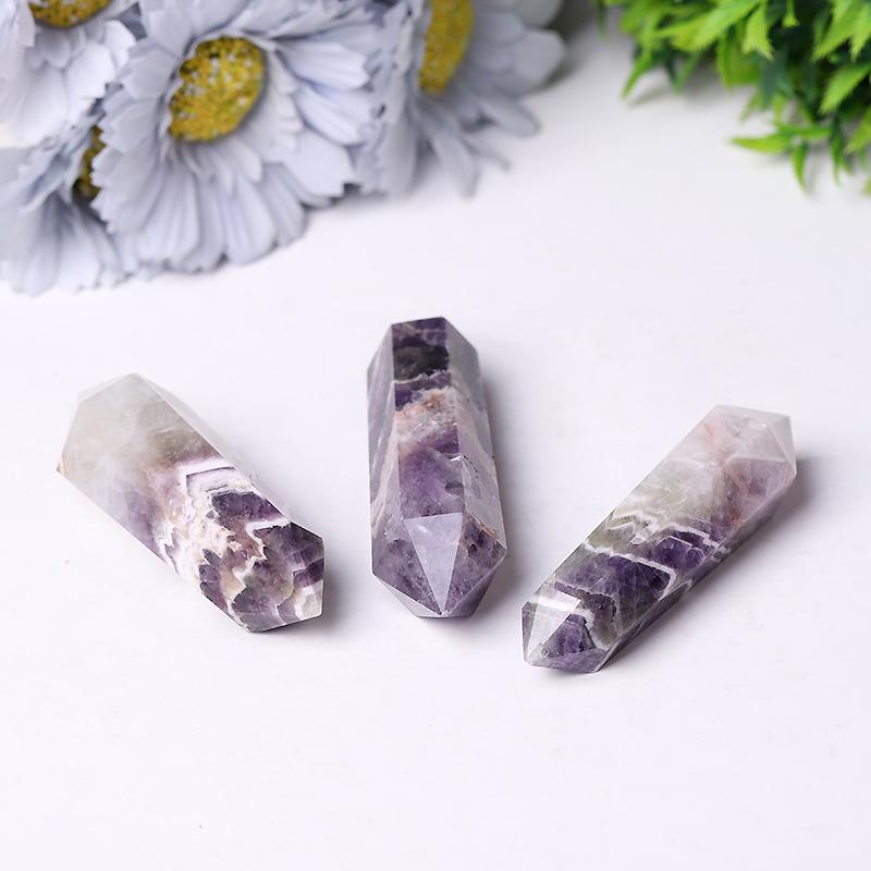 Hot Sale Crystals Healing Stones Dream Amethyst Double Point Crystal Tower Chevron-Amethyst Crystal wholesale suppliers