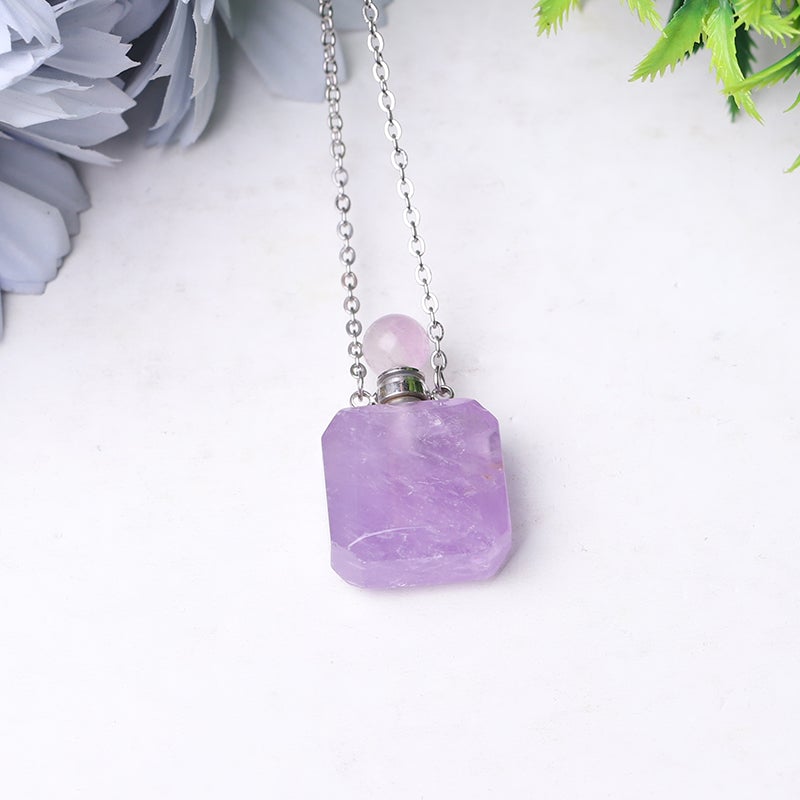 1.4" Empty Perfume Bottle Necklace DIY Crystal wholesale suppliers