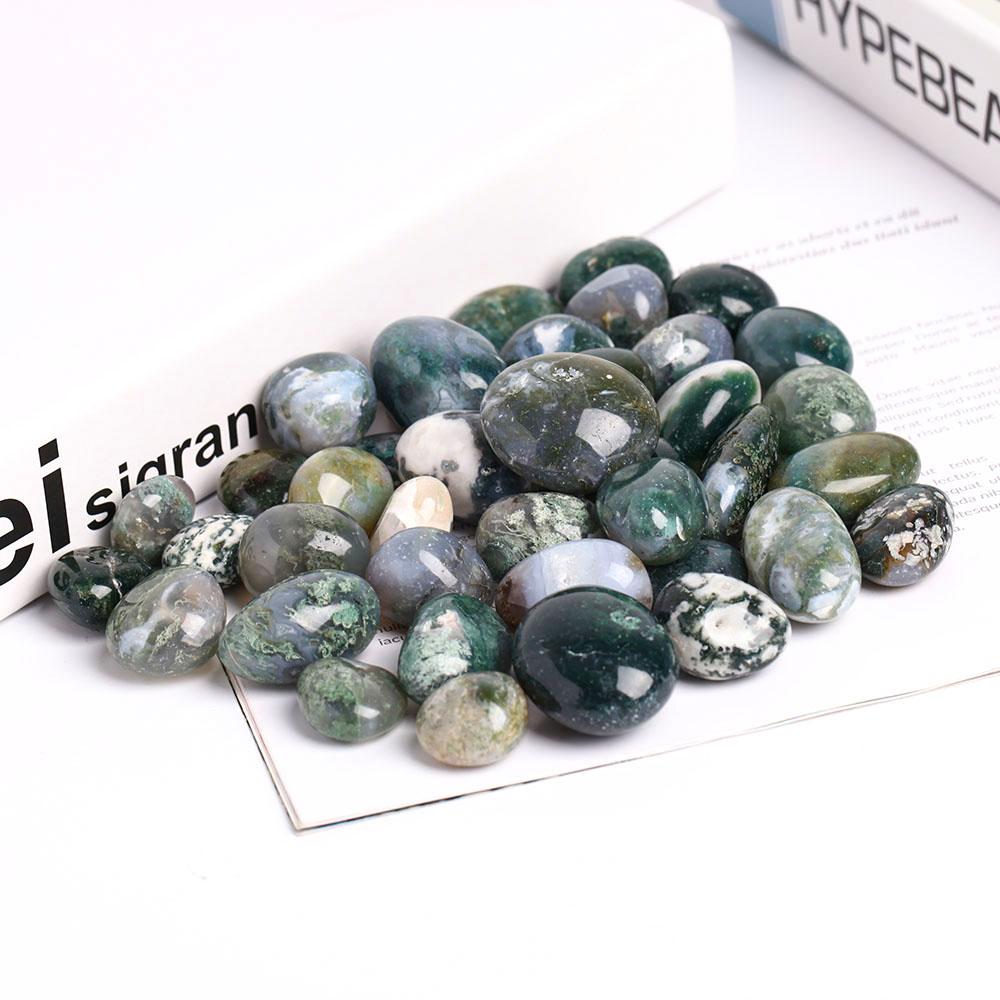 0.1kg Moss Agate Crystal Tumbles Crystal wholesale suppliers