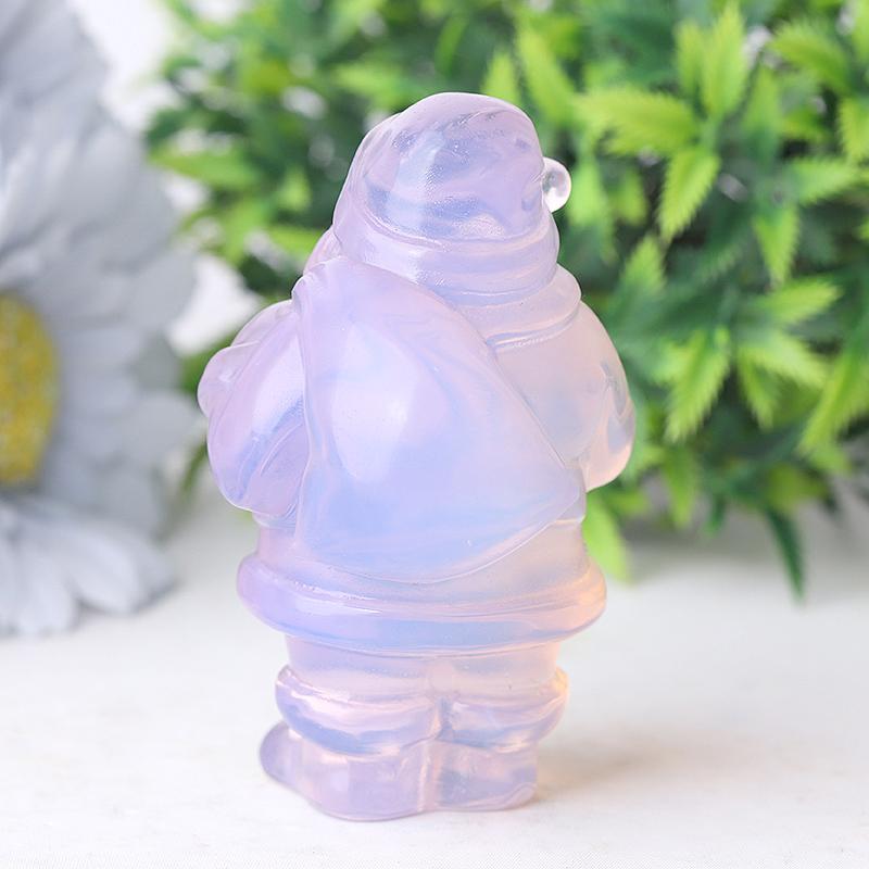 3" Pink Opalite Santa Claus Crystal Carvings for Christmas Crystal wholesale suppliers