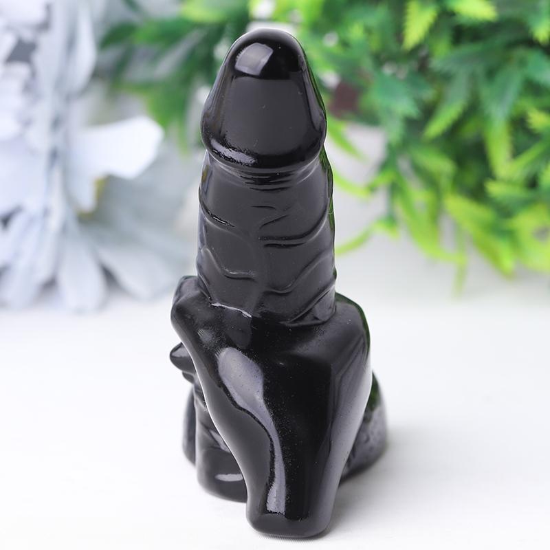 2.5-3.0" Black Obsidian Penis Crystal Carvings Crystal wholesale suppliers