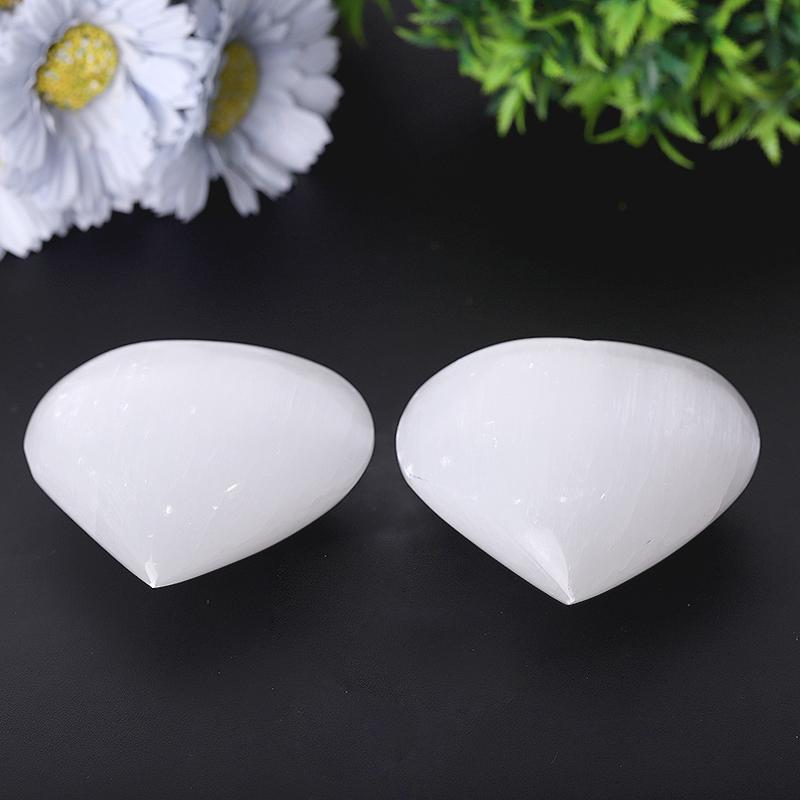 3" Selenite Heart Shape Carving