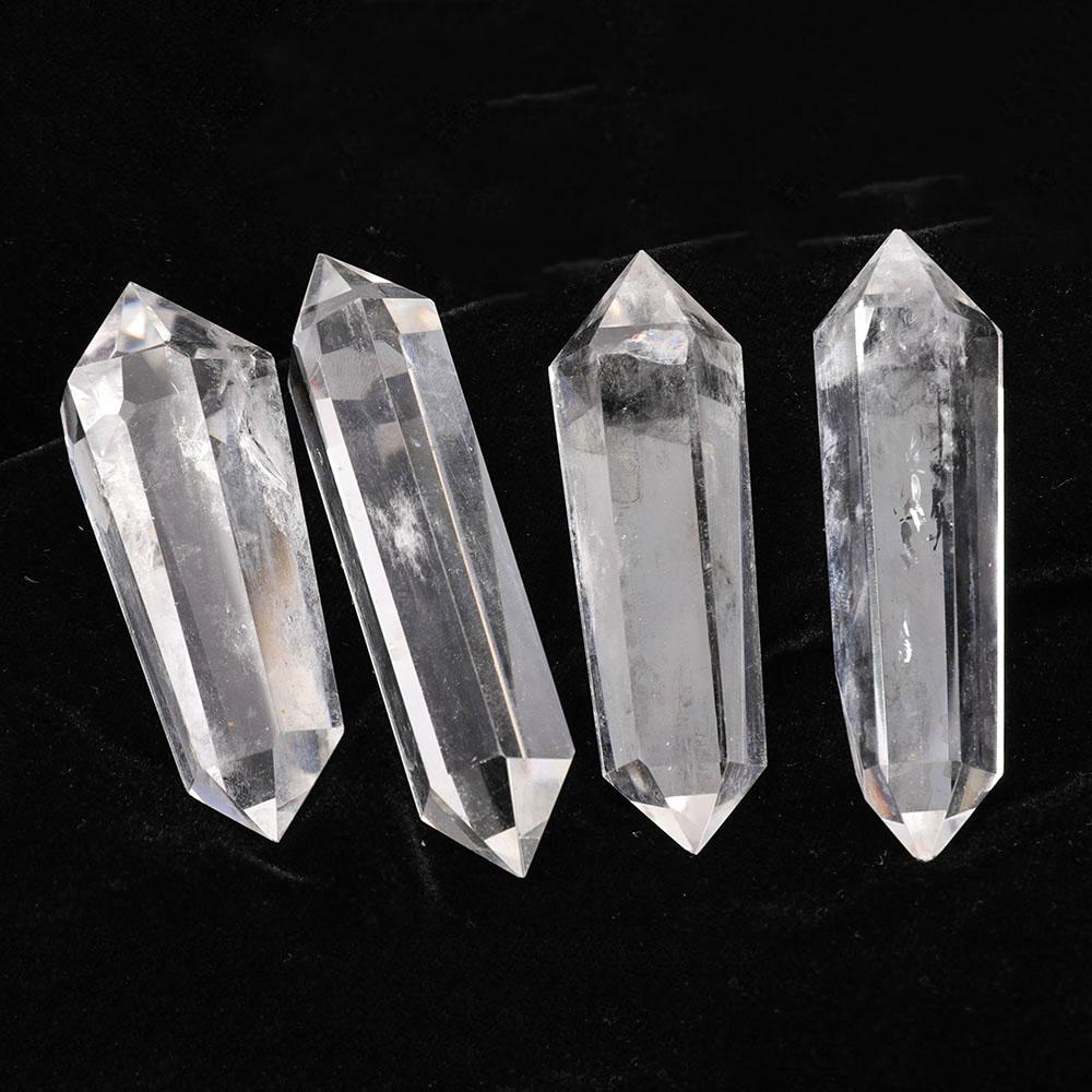 Set of 4 Clear Quartz Double Terminated Points Crystal wholesale suppliers