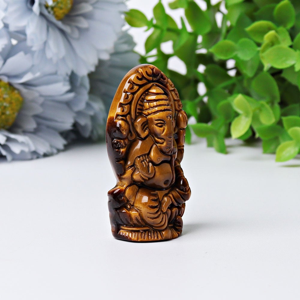 1.9" Tiger's Eye Ganesha Crystal Carving Crystal wholesale suppliers