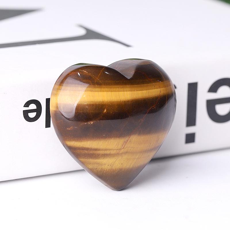 2" Tiger's Eye Heart Crystal Carvings Crystal wholesale suppliers