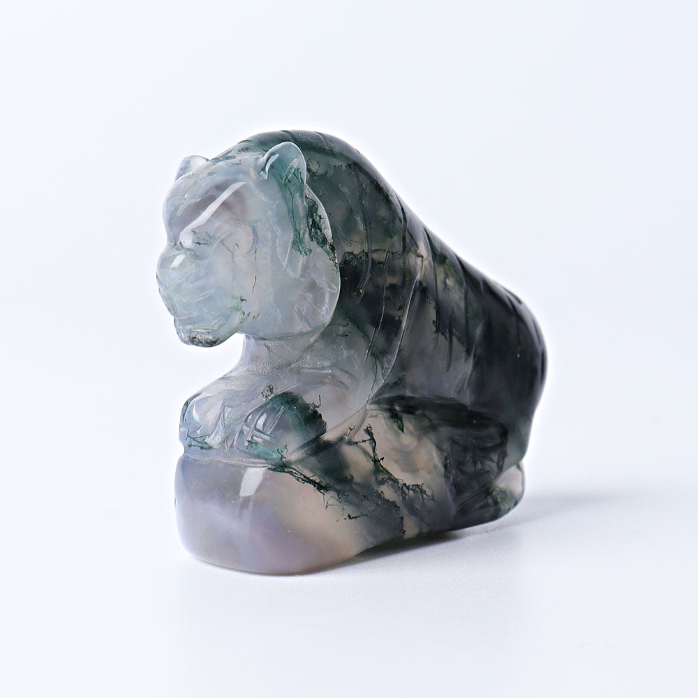 2.2" Moss Agate Tiger Crystal Carvings Crystal wholesale suppliers