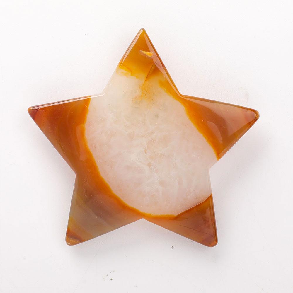 Druzy Agate Star Carvings