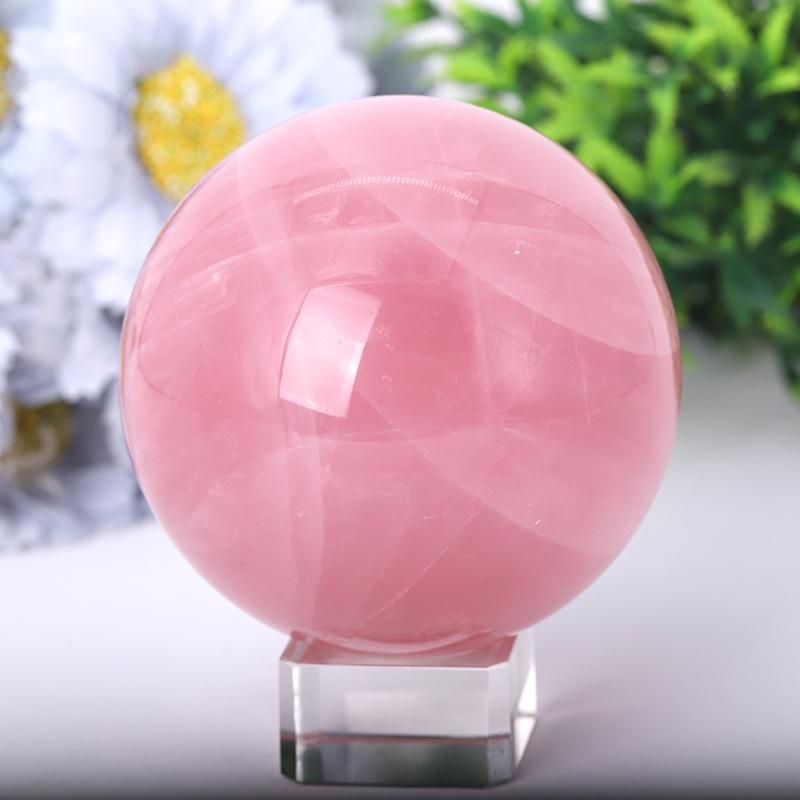 2.0"-4.5" Rose Quartz Sphere Crystal wholesale suppliers