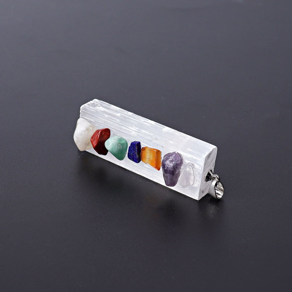 2" Selenite Stick with Chakra Decoration Pendant Crystal wholesale suppliers