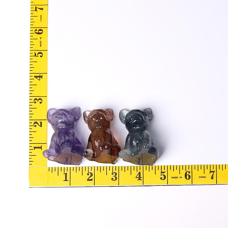 2.5" Wholesale High Quality Fluorite French Bulldog Carving Crystal Dog For Home Decor Crystal wholesale suppliers