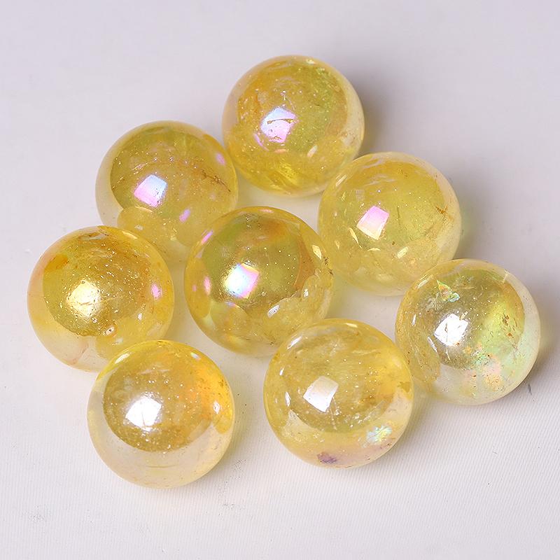 0.25kg Aura Yellow Crystal Spheres Crystal wholesale suppliers