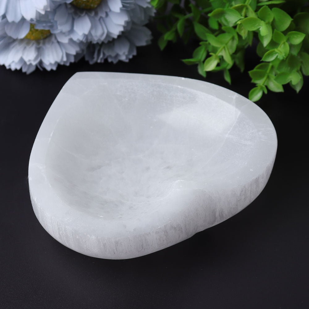 4.5" Selenite Heart Shape Bowl Crystal wholesale suppliers