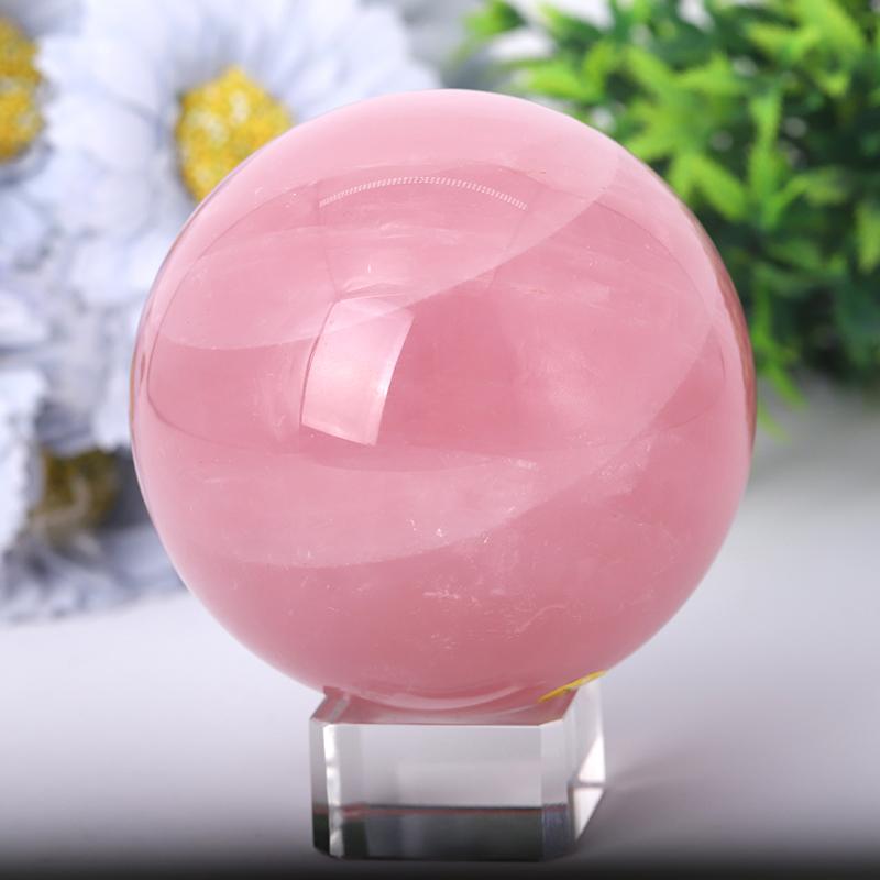 2.0"-4.5" Rose Quartz Sphere Crystal wholesale suppliers