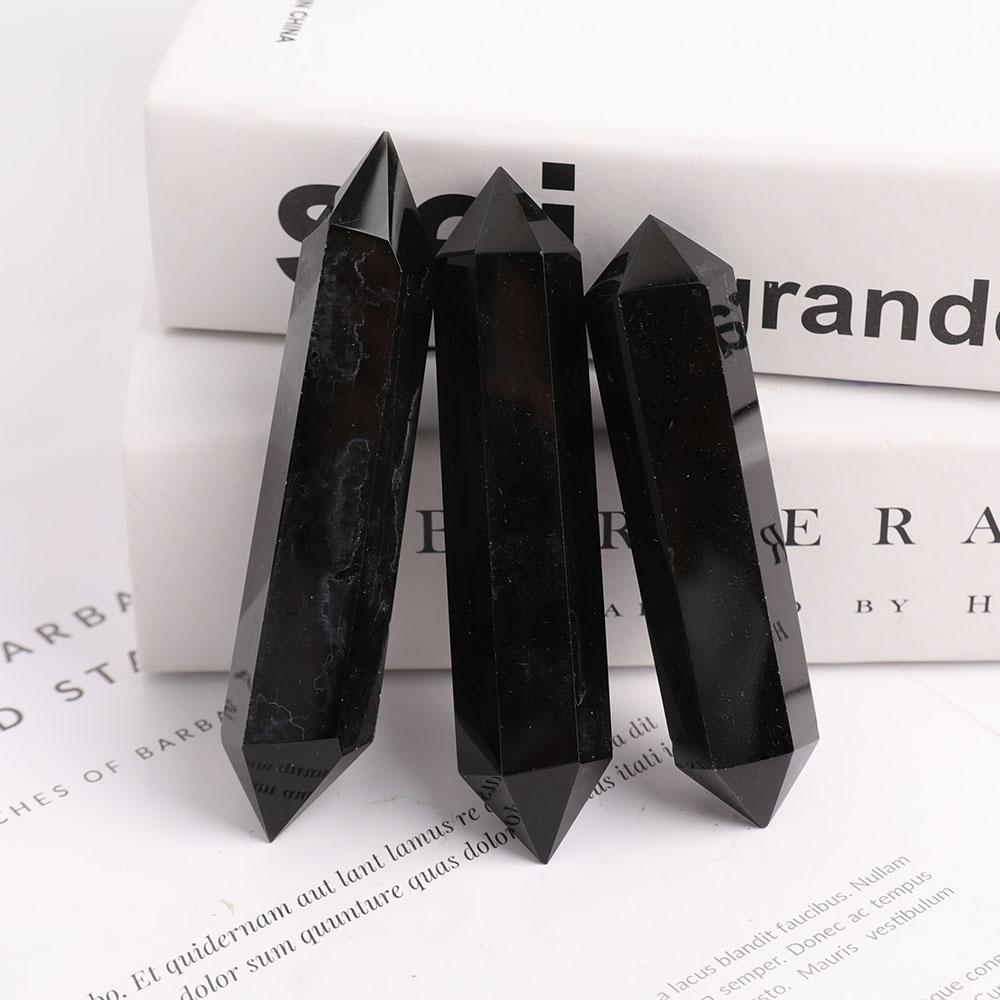 Black Obsidian Double Terminated Points Crystal wholesale suppliers