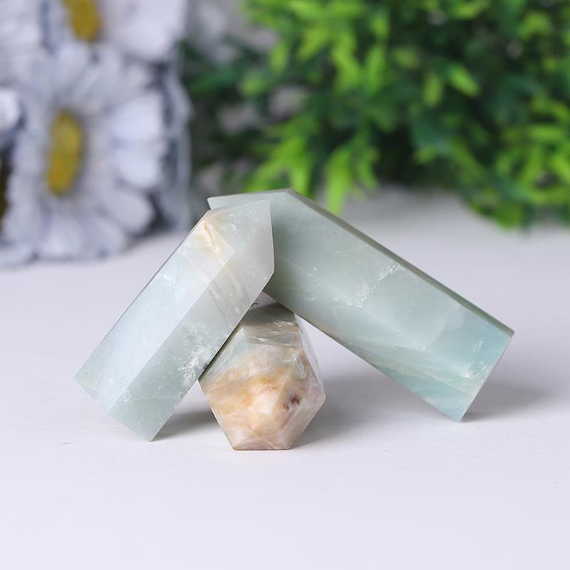 Natural Caribbean Calcite Points Meditation Sky Blue Crystal Point Healing Crystal Towers Crystal wholesale suppliers