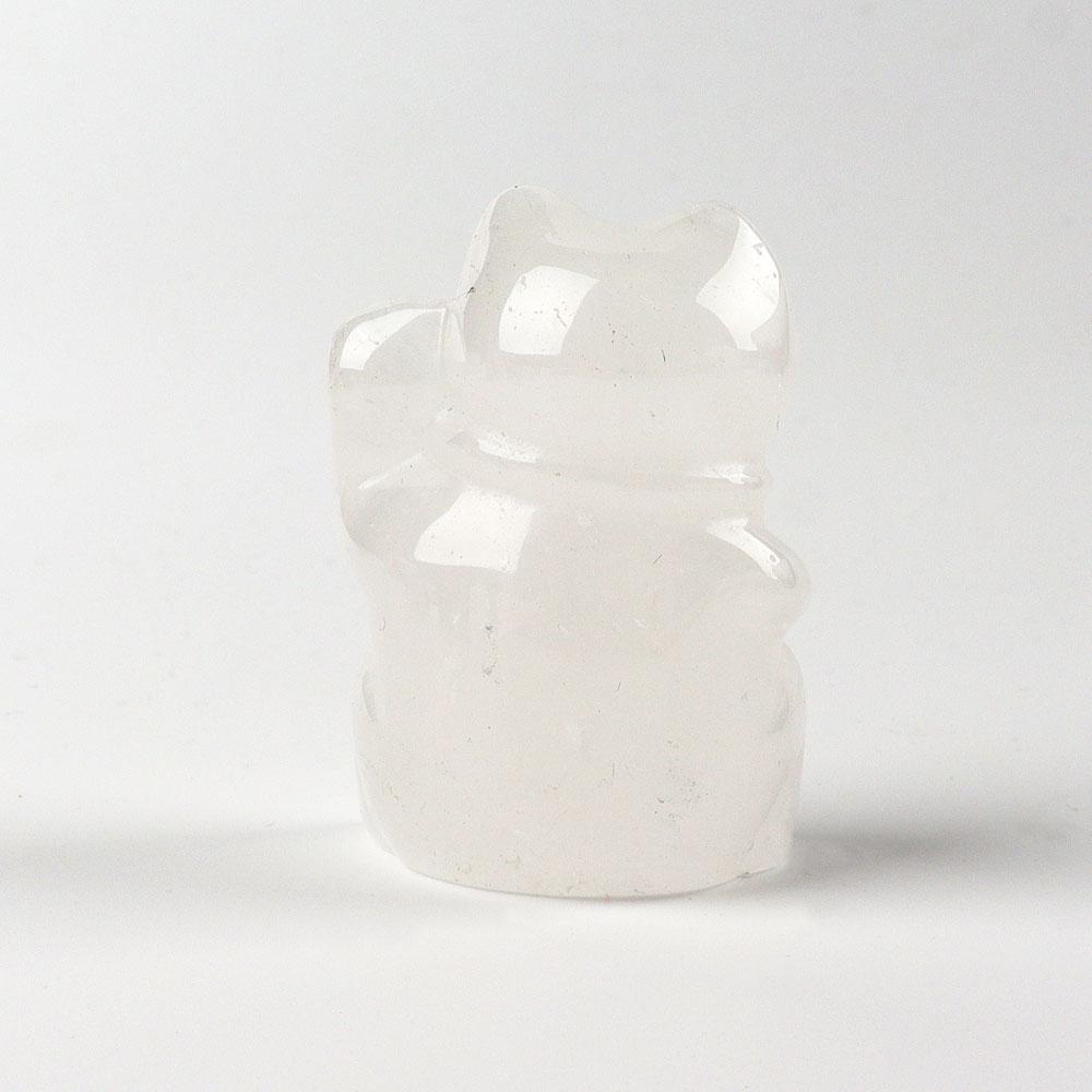 2" Clear Quartz Crystal Carving Lucky Cat Crystal wholesale suppliers