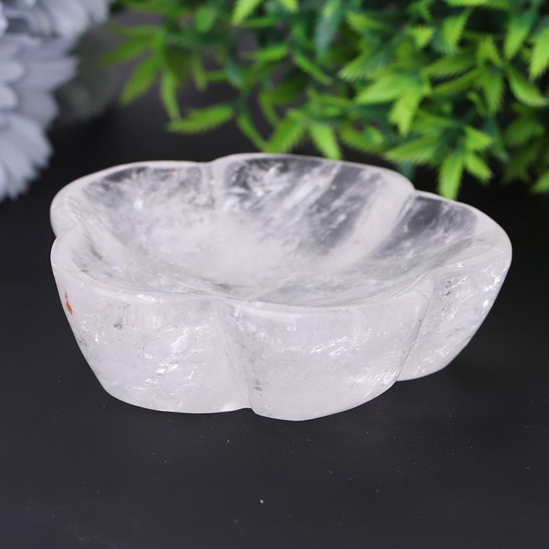 3.5" Clear Quartz Flower Shape Bowl Crystal Carvings Crystal wholesale suppliers