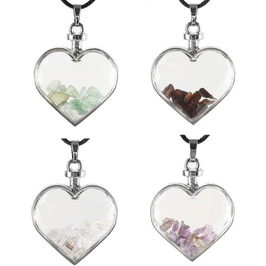 Heart Shaped Crystal Chips Infused Pendant Crystal wholesale suppliers