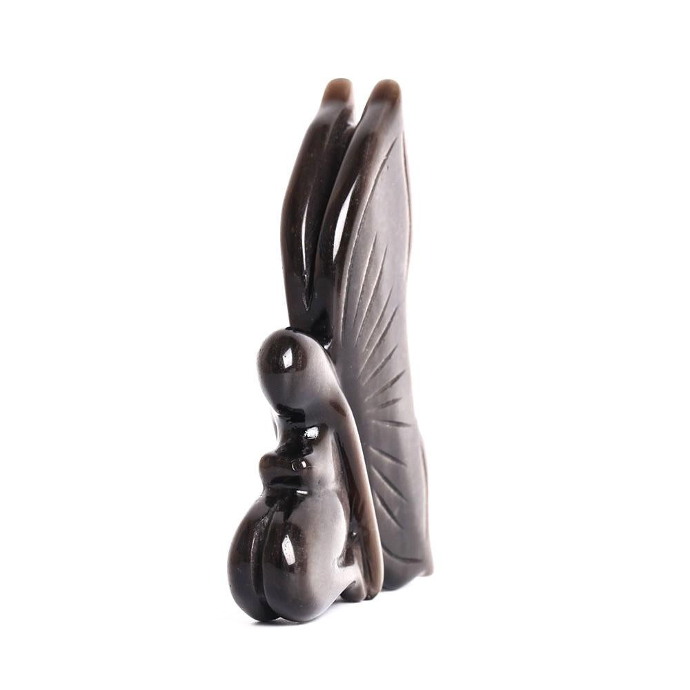 Silver Obsidian Butterfly Carvings Decor Crystal wholesale suppliers