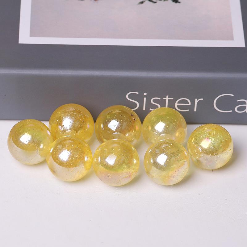 0.25kg Aura Yellow Crystal Spheres Crystal wholesale suppliers